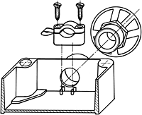 DETENSIONER AND PROTECTIVE CABLE SUPPORT