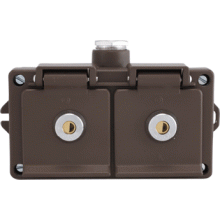 LOCKING DUAL SOCKET OUTLET 16 A, 250 V, IP 44